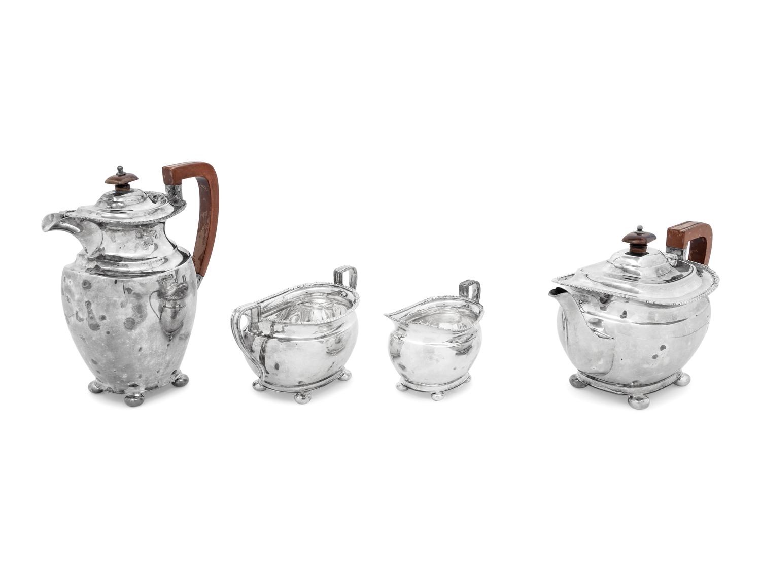 An Asprey and Co. Silver Four-Piece Tea and Coffee Service