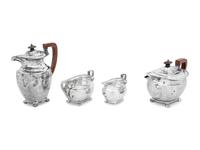 An Asprey and Co. Silver Four-Piece Tea and Coffee Service
