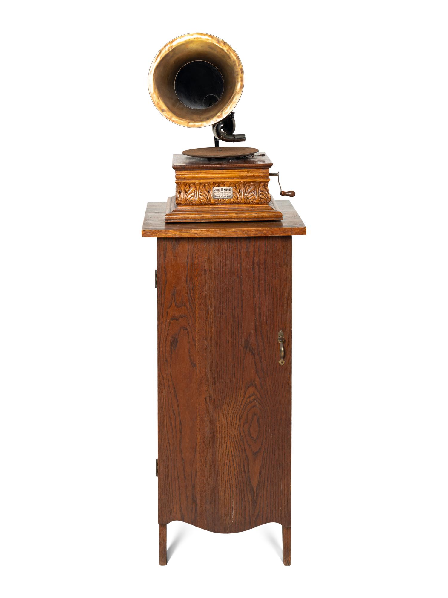A German Gramophone Company "Victor A" and Base Cabinet