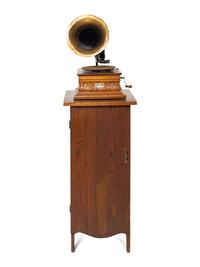 A German Gramophone Company "Victor A" and Base Cabinet