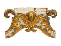 An Italian Gray-Painted and Parcel Gilt Wall Ornament