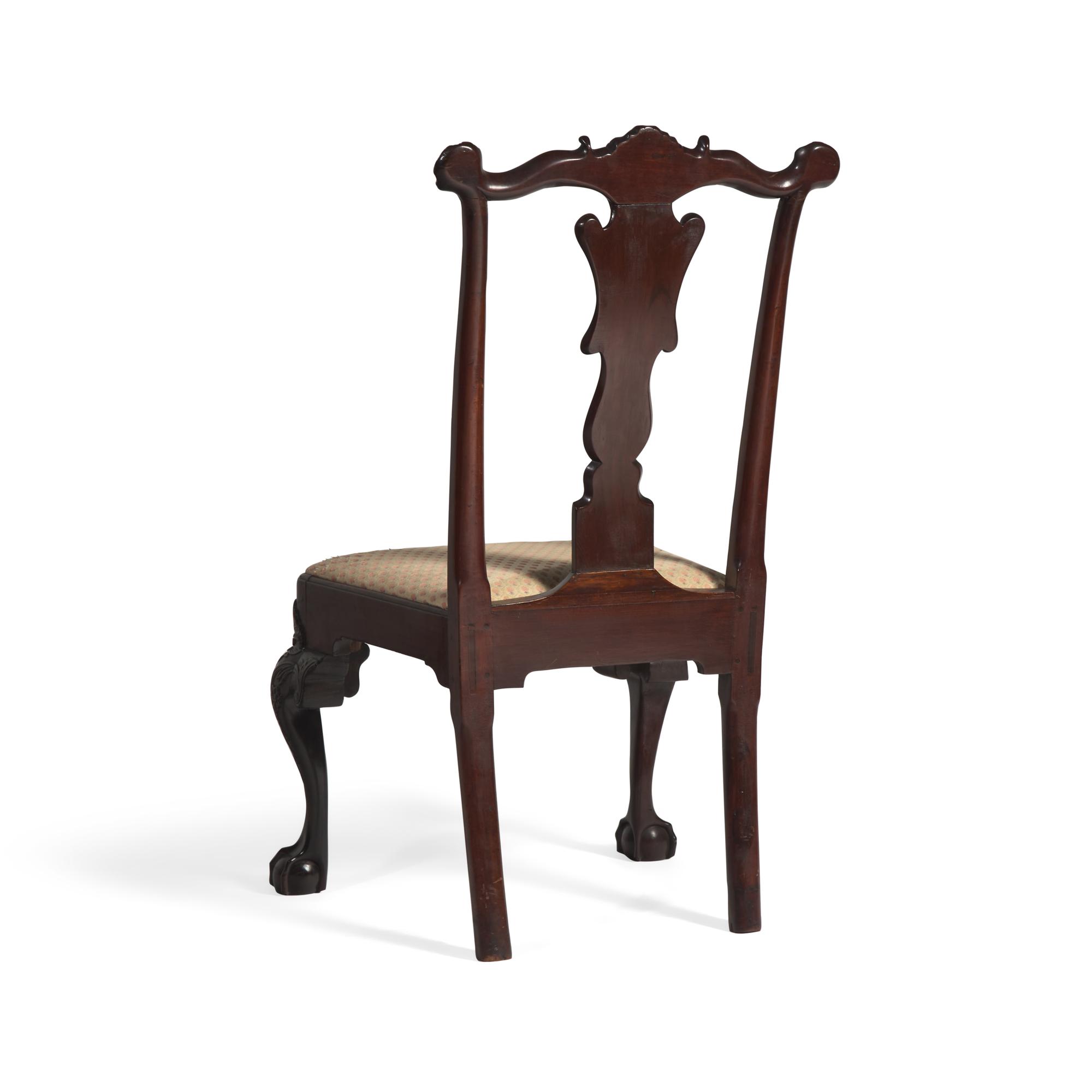 A Chippendale Carved Mahogany Side Chair