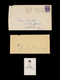 A Cy Young Signed Autograph Cut (JSA Letter),