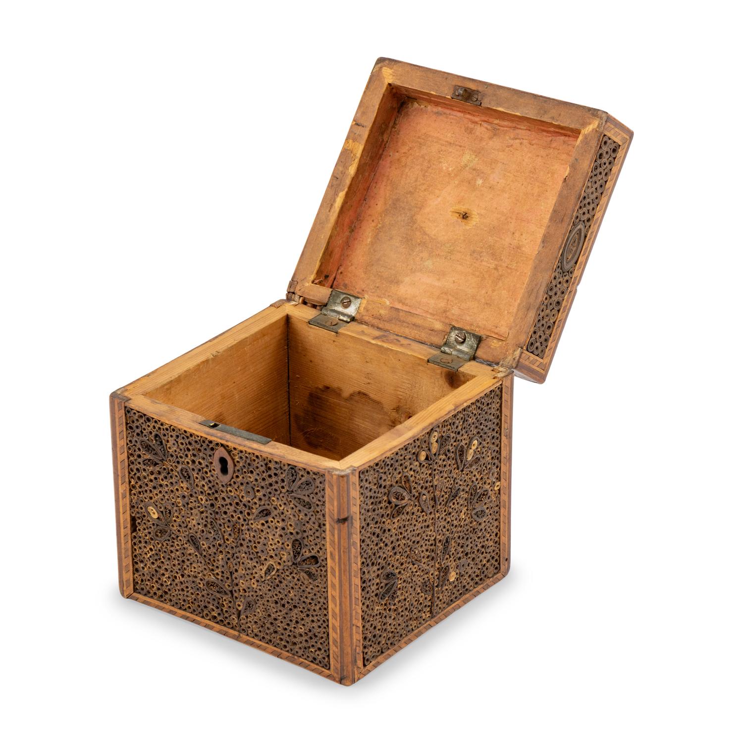 An English Rolled Paper Tea Caddy