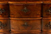 An Austrian Crossbanded Burl Walnut Slant-Front Bureau