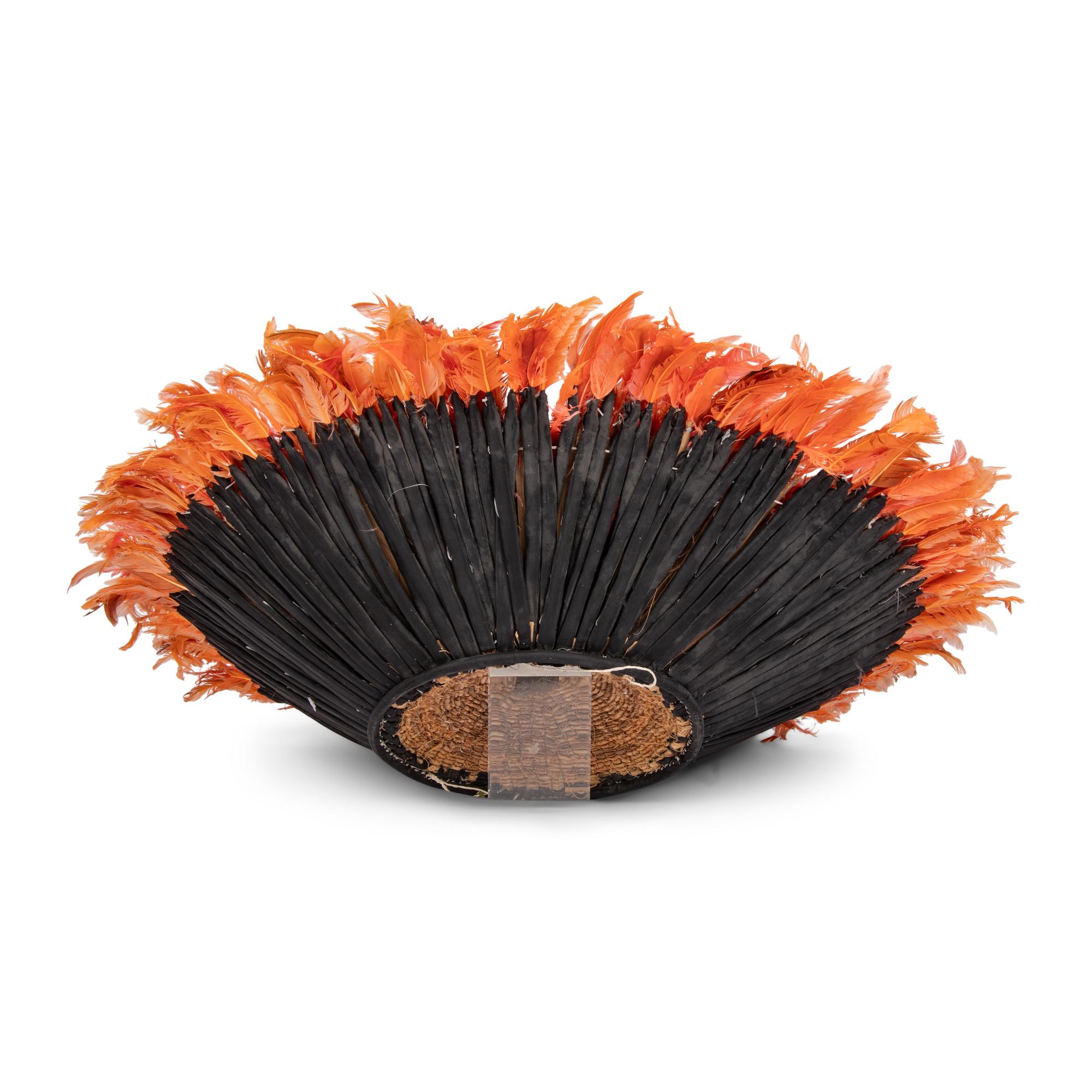 An Orange Feather Juju Headdress