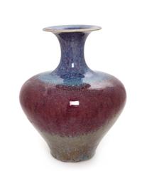 A Flambe Glazed Stoneware Vase Height 10 1/2 inches. — 18TH/19TH CENTURY