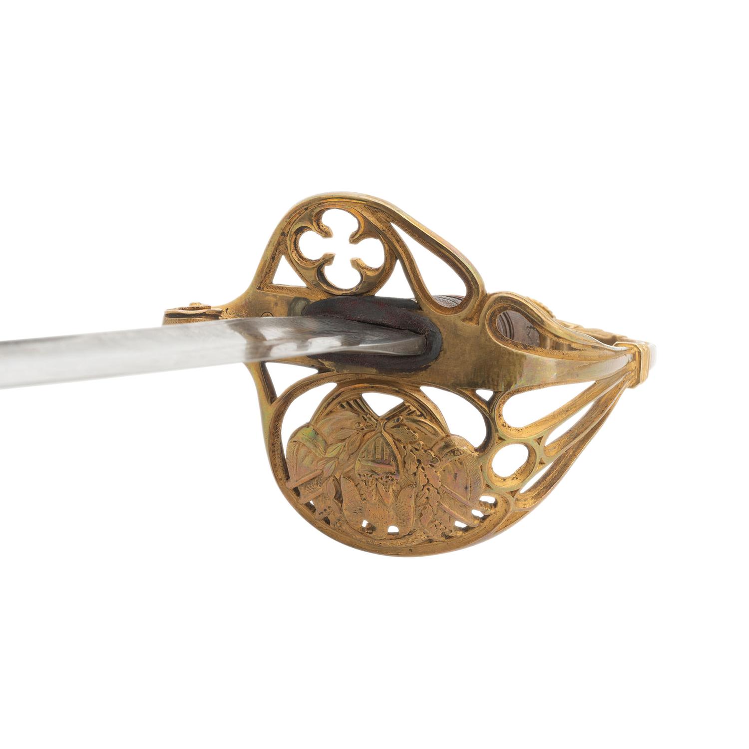 French Hilted Non-Regulation Imported Officers Sword Presented to Major James Plimpton - 3rd NH Volunteers, KIA at Deep Bottom Run with CDV