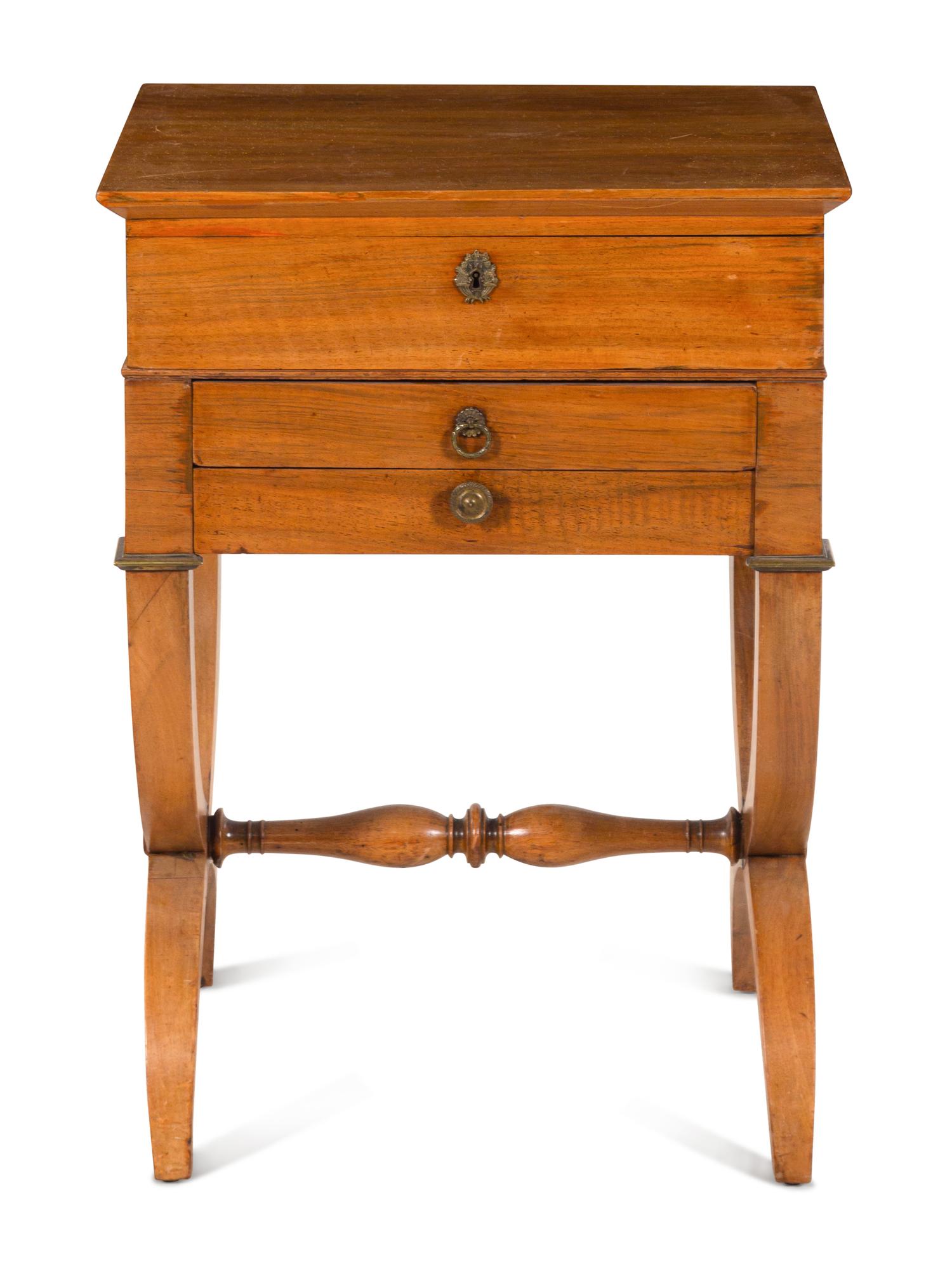 A Biedermeier Walnut Side Table