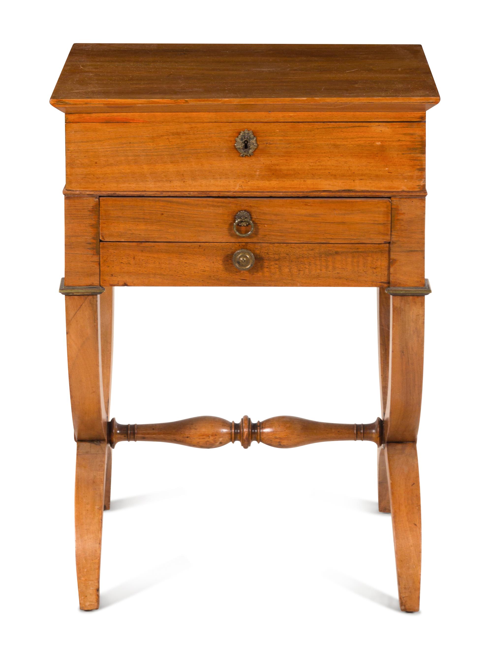 A Biedermeier Walnut Side Table