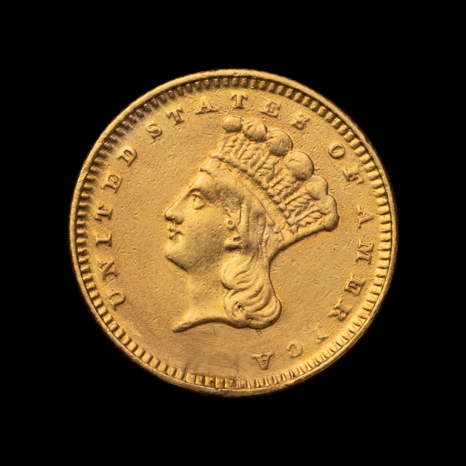 An 1873 Indian Princess $1 Gold Coin