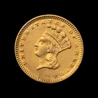 An 1873 Indian Princess $1 Gold Coin