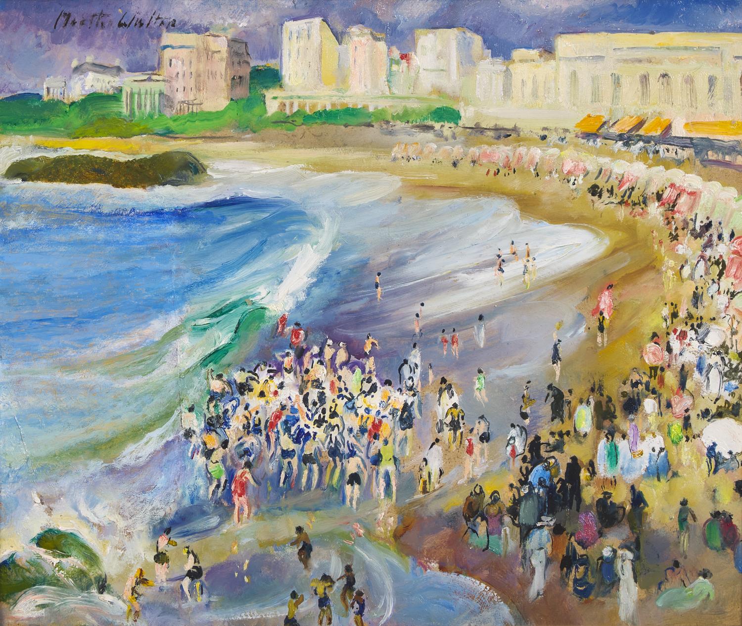 Bathing by the Biarritz Rock