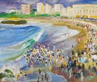 Bathing by the Biarritz Rock