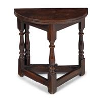 An English Oak Flip-Top Credence Table