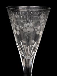 A Czech Etched Glass Stemware Service