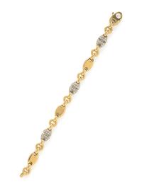 BICOLOR GOLD AND DIAMOND BRACELET