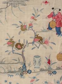 A Large Chinese Kesi Silk 'Hundred Boys' Panel, Circa 1880 — 清晚期 緙絲百子圖大挂賬