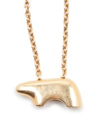 Yellow Gold Bear Pendant and Gold Chain