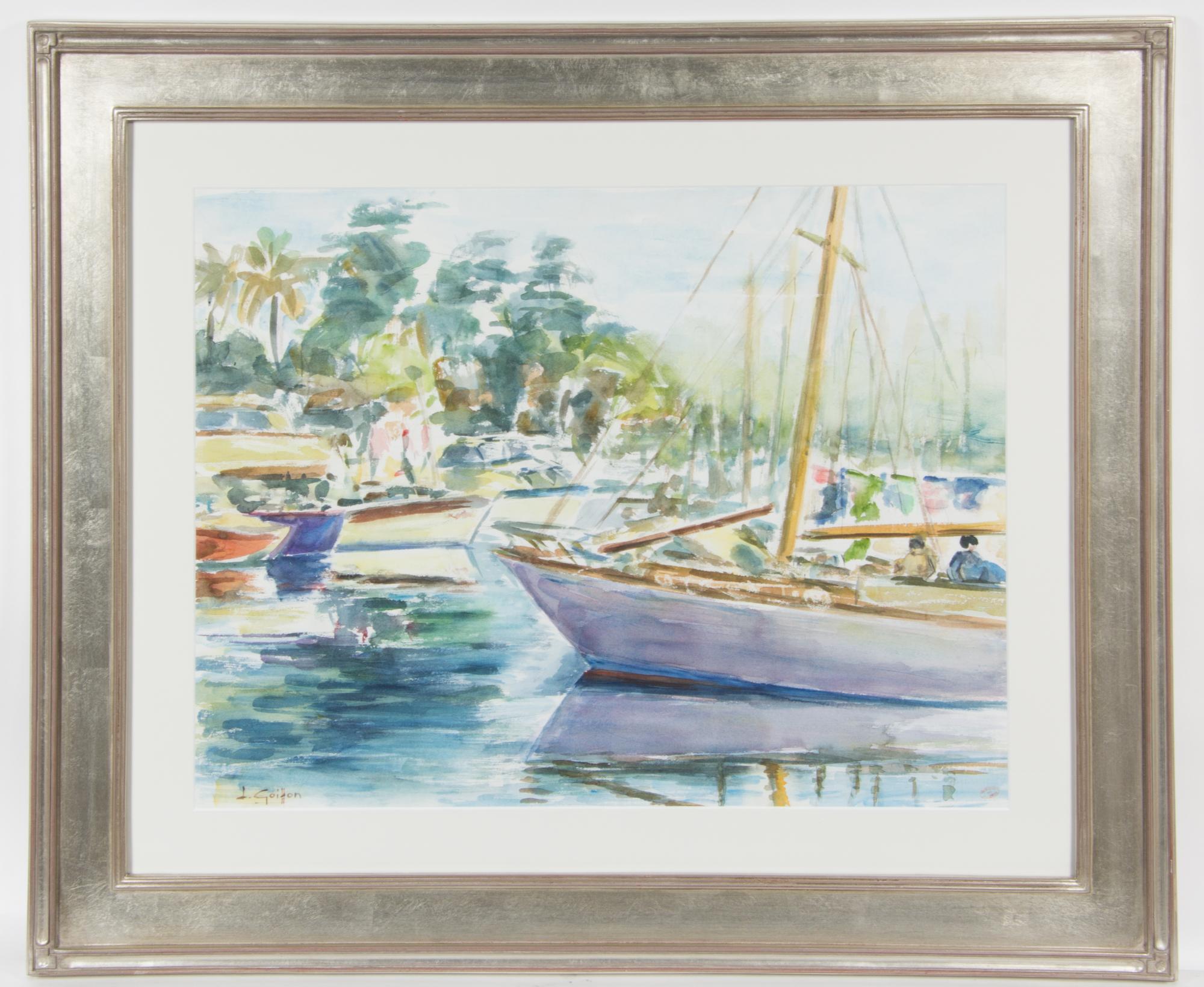 Louis Goiffon, (20th century), Port a la Cote d'Azur, c. 1960