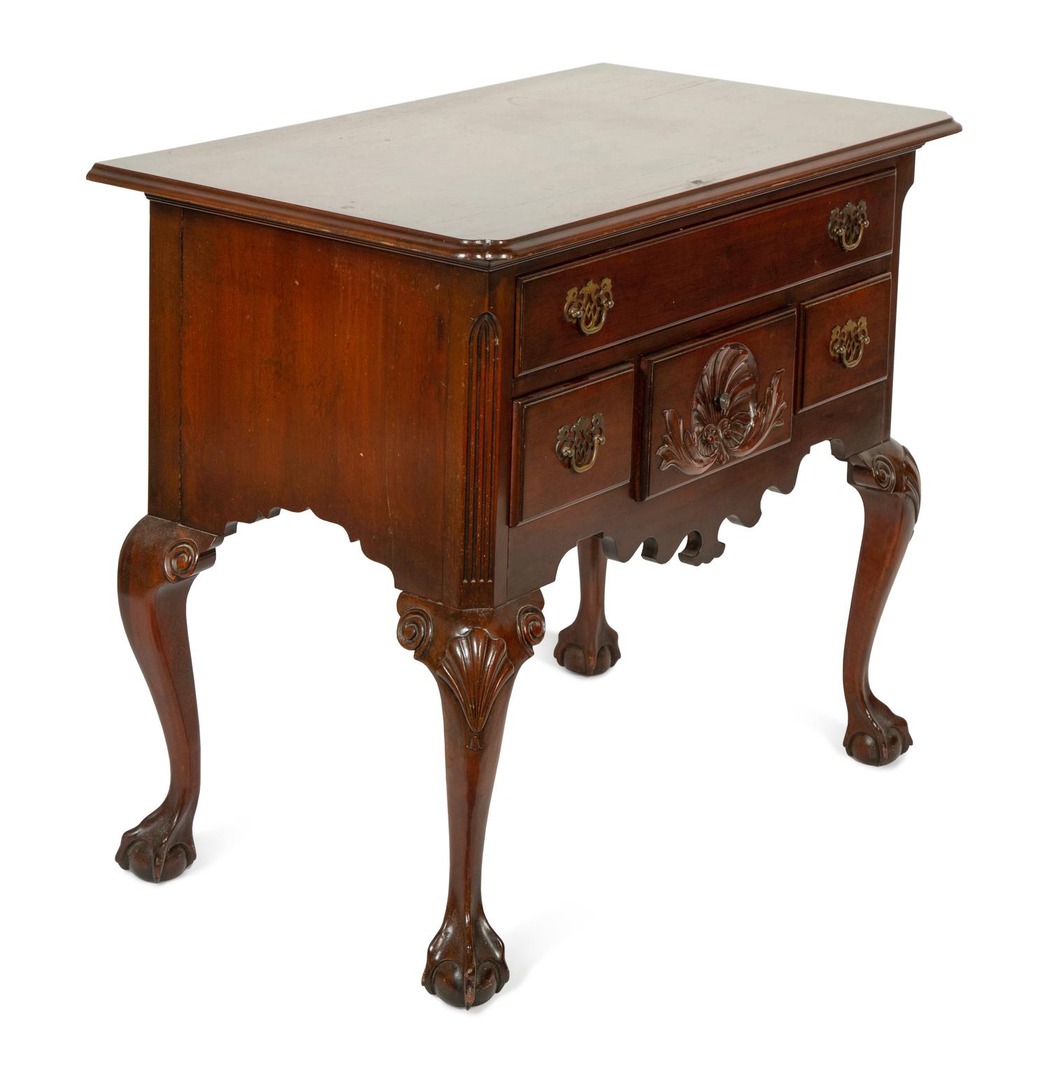 A Chippendale Style Carved Mahogany Dressing Table