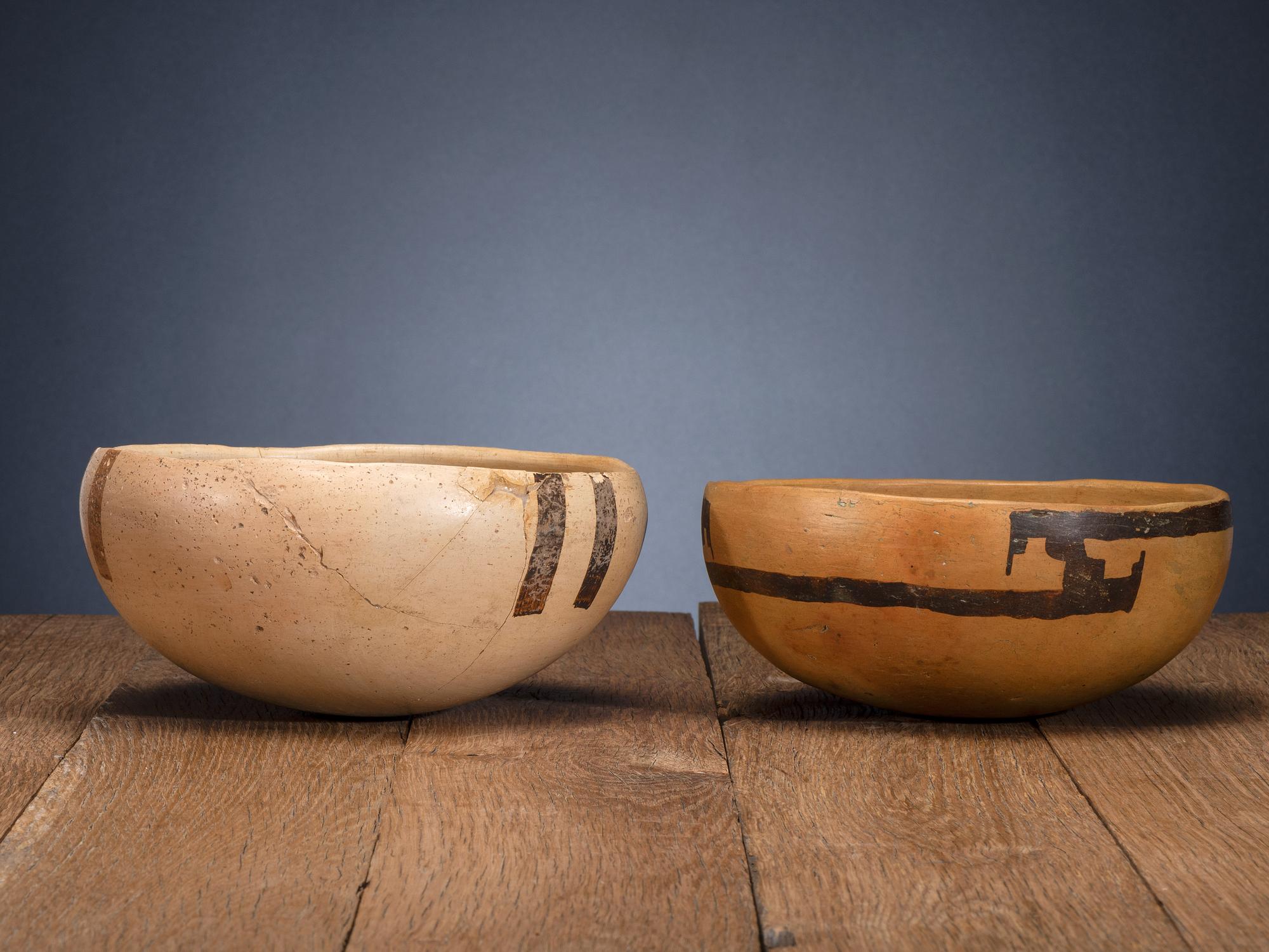 Jeddito Black-on-Yellow Pottery Bowls