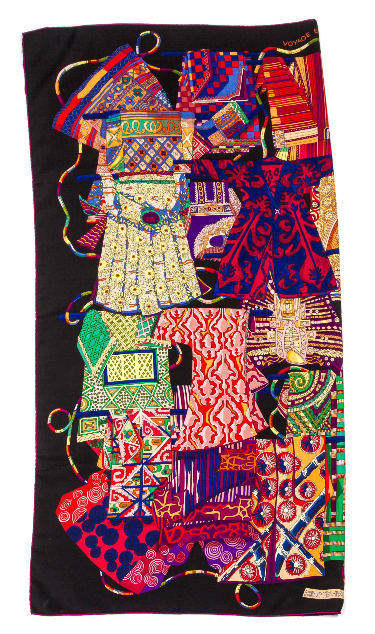 An Hermes 125cm Silk Cashmere Scarf, 54" x 54".