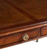A George III Style Leather-Inset Mahogany Desk