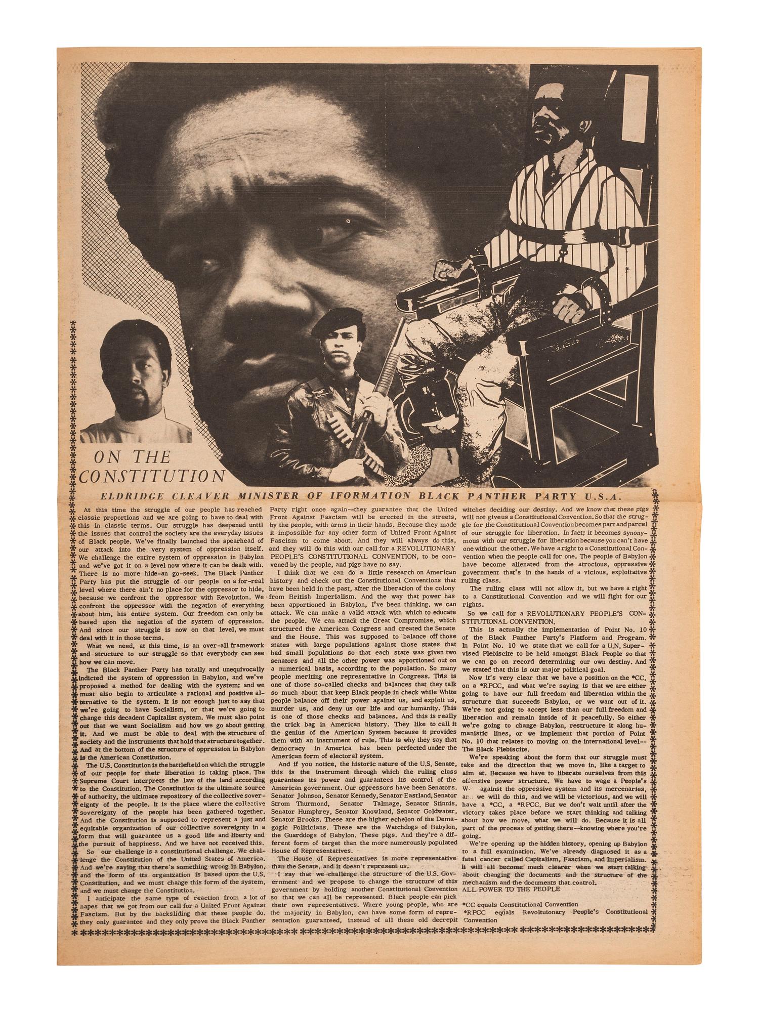 [CIVIL RIGHTS]. A group of 9 pamphlets, circulars, and flyers involving Black activists, incl. Black Panther Party members.