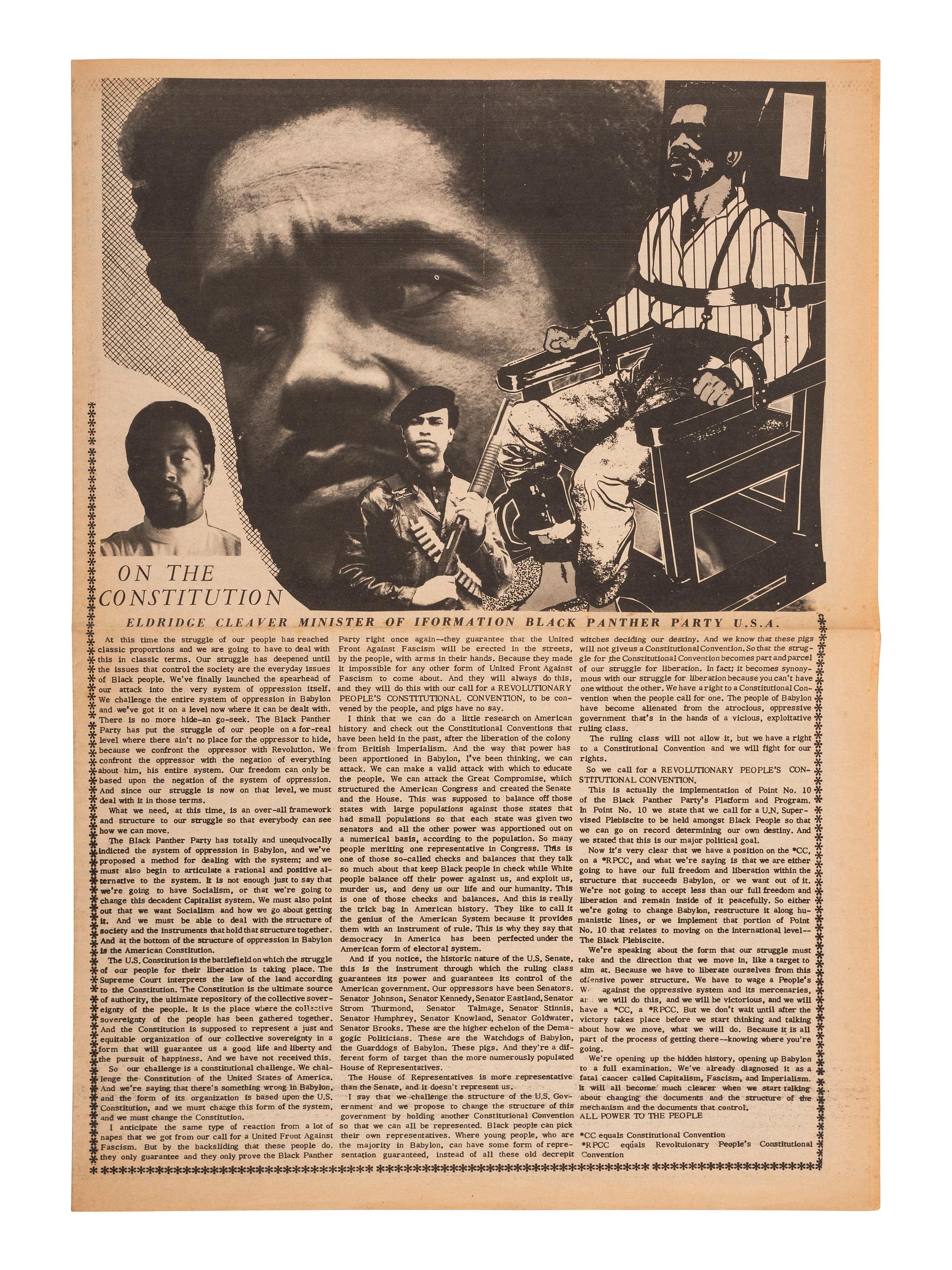 [CIVIL RIGHTS]. A group of 9 pamphlets, circulars, and flyers involving Black activists, incl. Black Panther Party members.