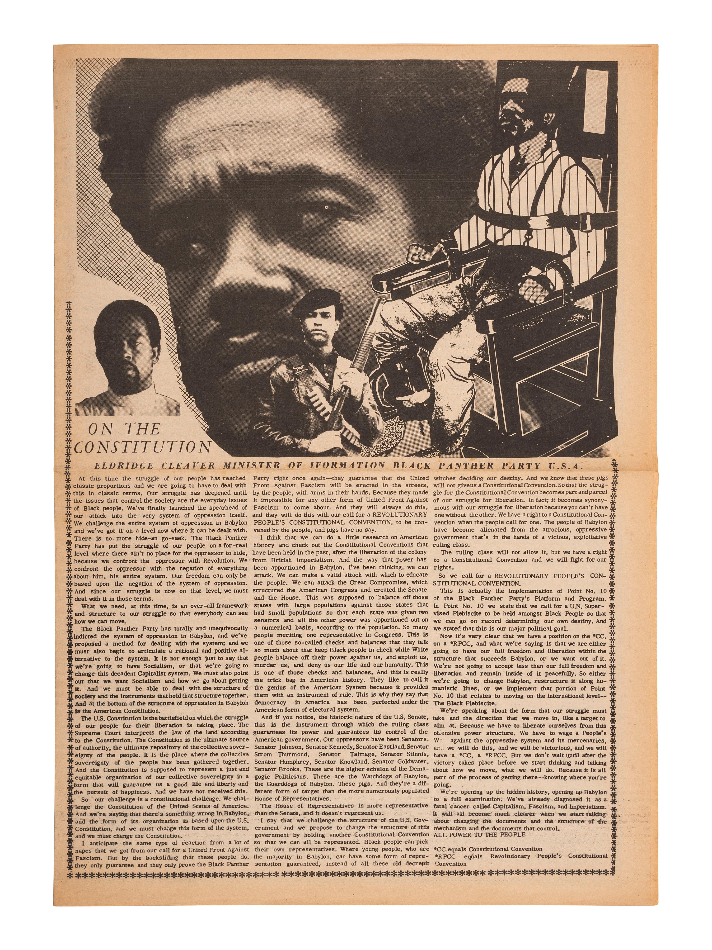 [CIVIL RIGHTS]. A group of 9 pamphlets, circulars, and flyers involving Black activists, incl. Black Panther Party members.