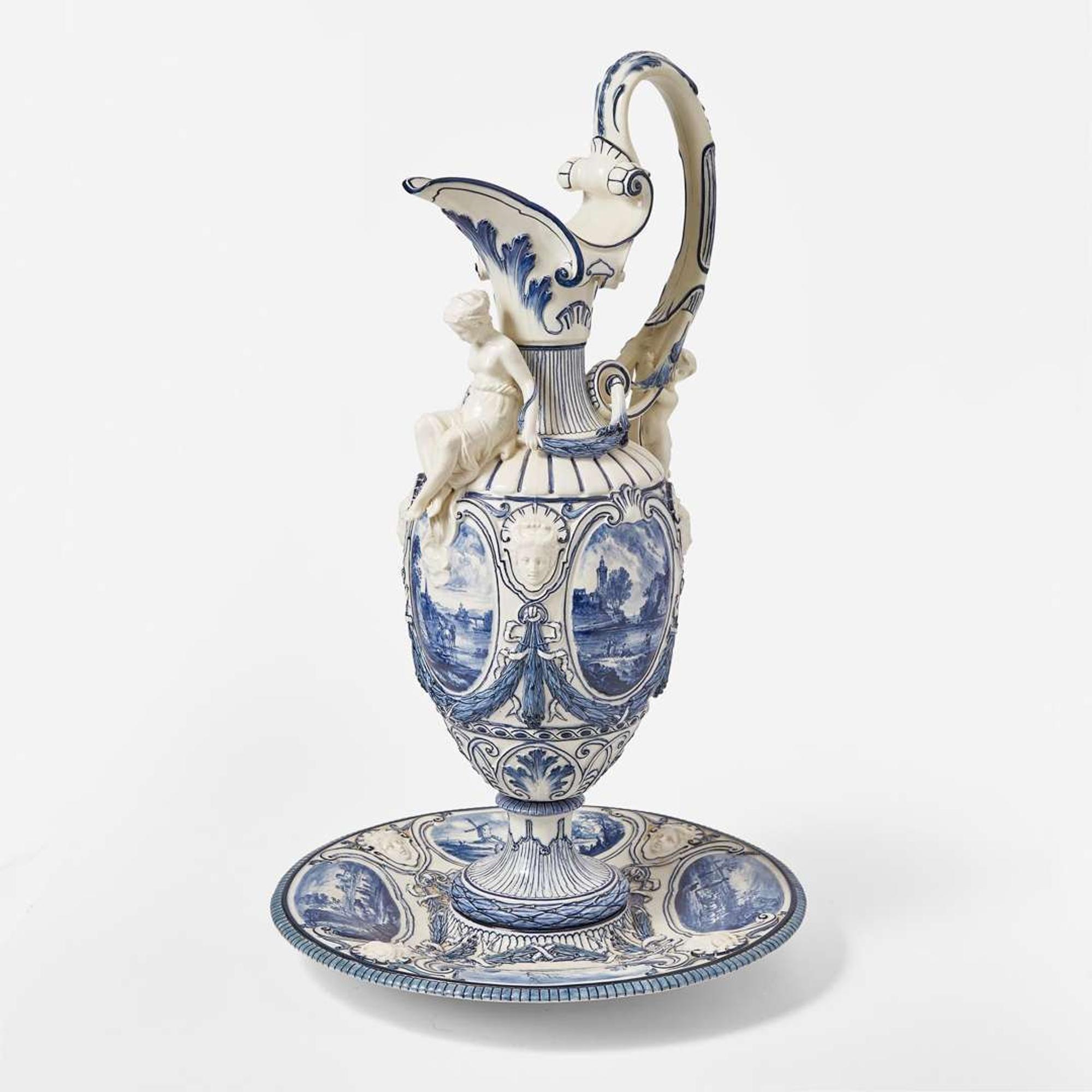 A Monumental Renaissance-Style Ewer and Stand UK, 1870s