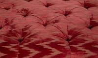 A Cut-Silk Velvet Button Tufted Ottom
