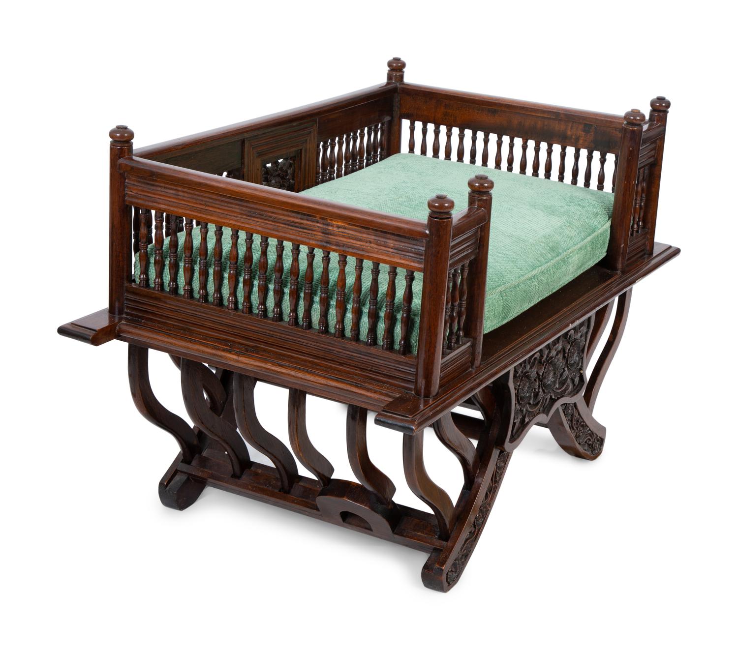 A Thai Rosewood Elephant Saddle Style Chair