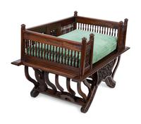 A Thai Rosewood Elephant Saddle Style Chair