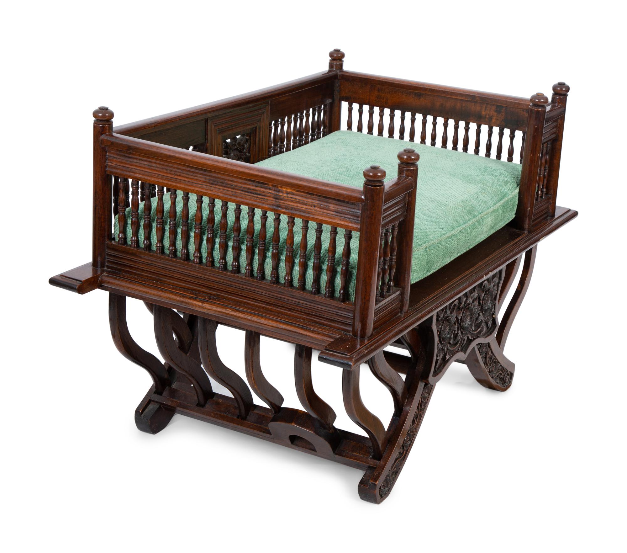 A Thai Rosewood Elephant Saddle Style Chair