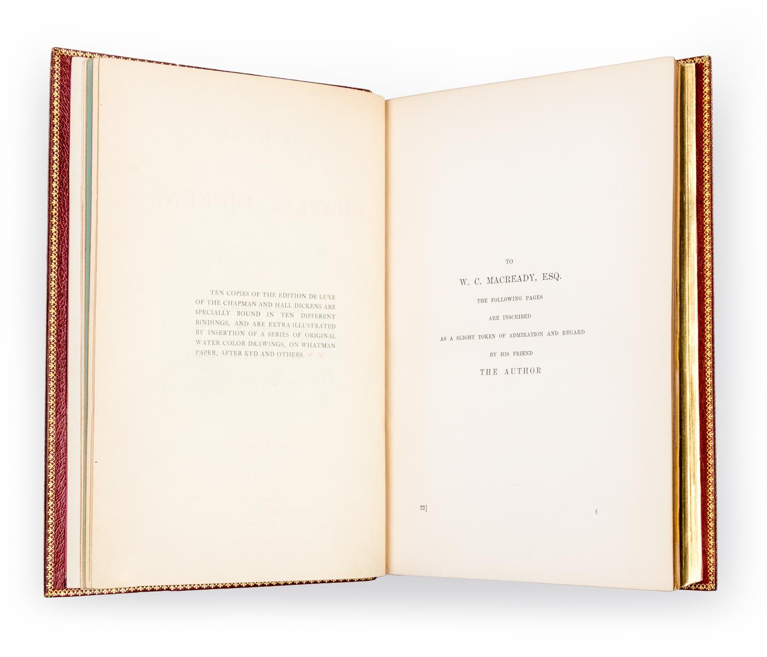 DICKENS, Charles (1812-1870). The Works of Charles Dickens. London: Chapman and Hall, 1881-1882.