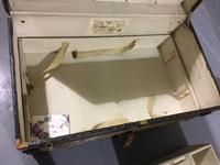 A Malles Goyard Flat Top Steamer Trunk, 35.5" x 22.5" x 20.75",