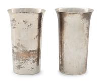 A Pair of American Silver Tumblers