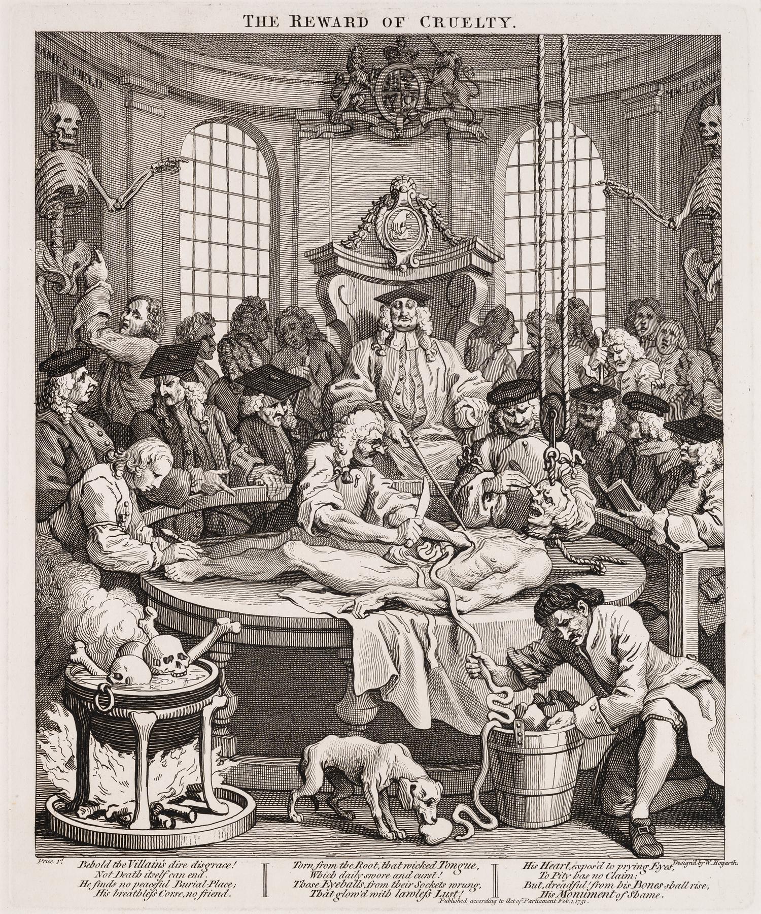 The Four Stages of Cruelty (the complete set of four prints)