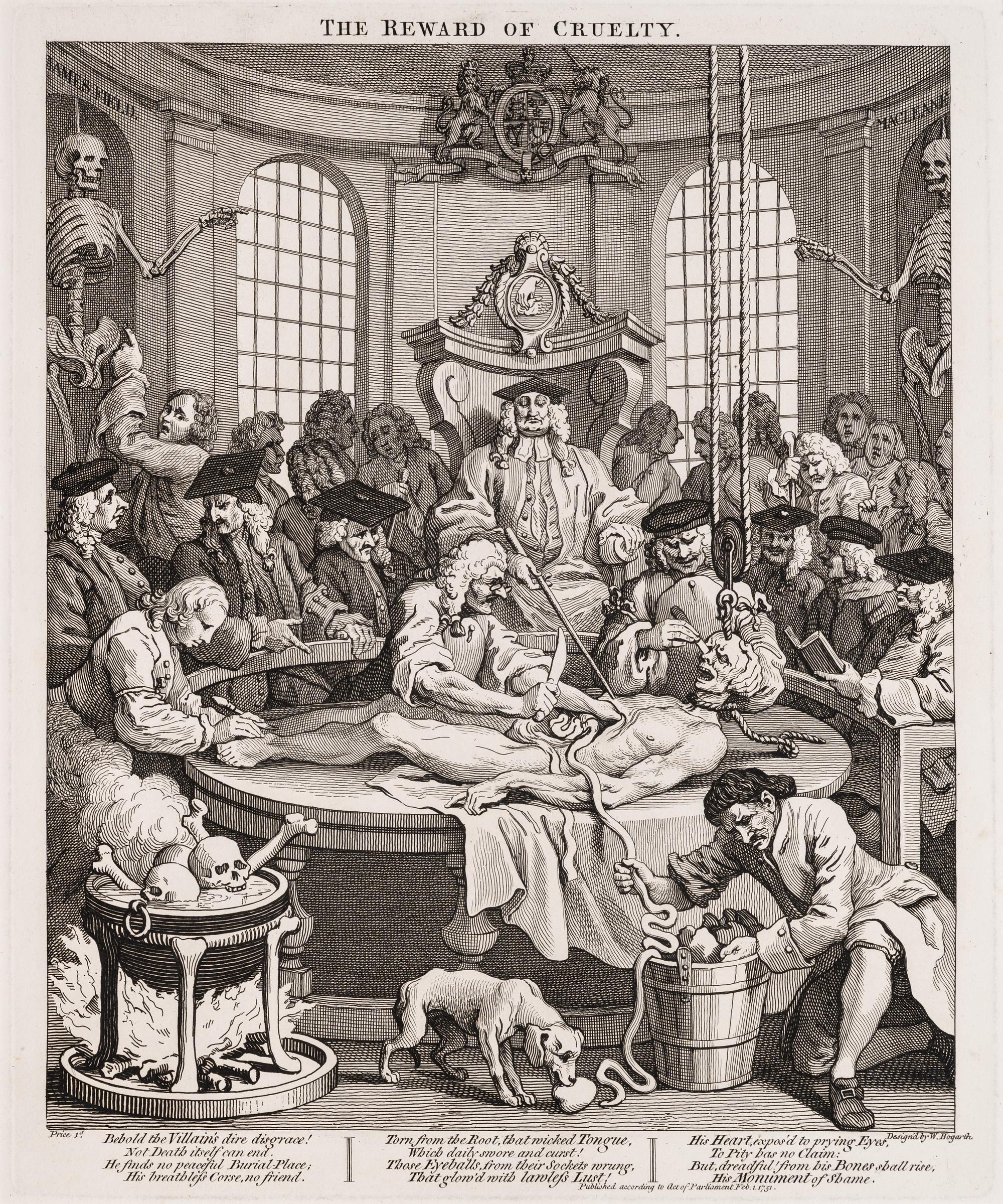 The Four Stages of Cruelty (the complete set of four prints)