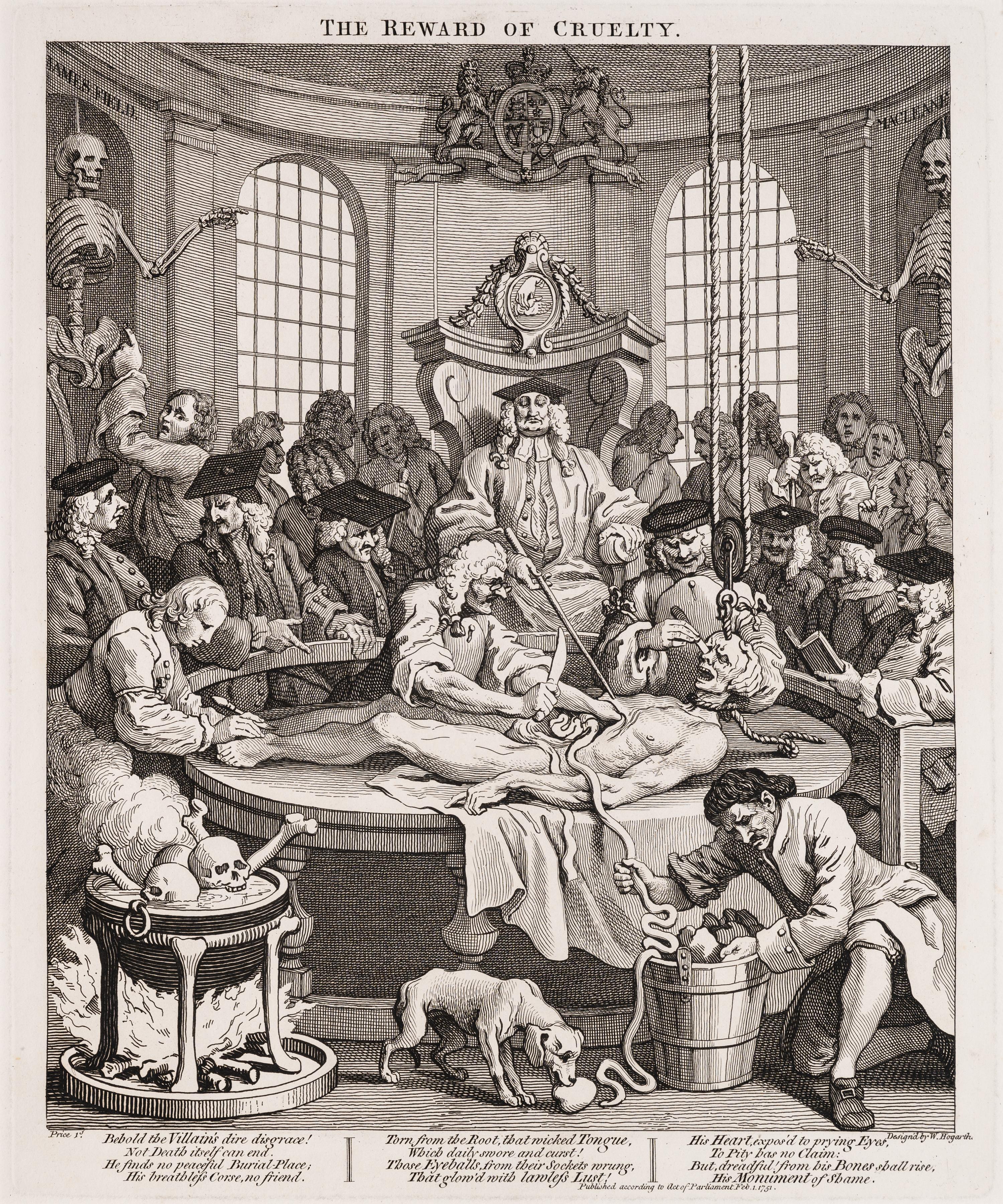 The Four Stages of Cruelty (the complete set of four prints)
