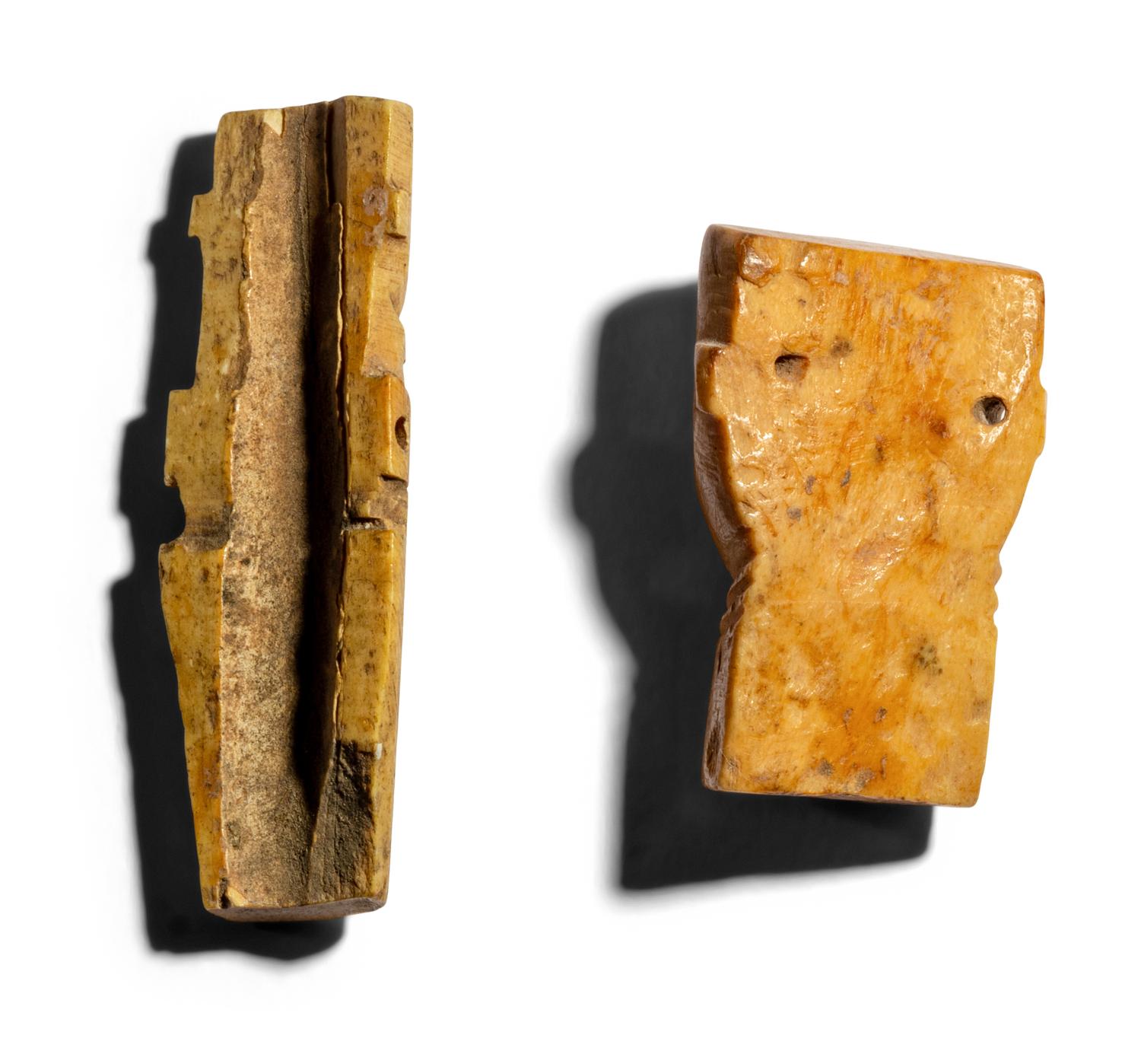 Two Coptic Bone Votive Figures