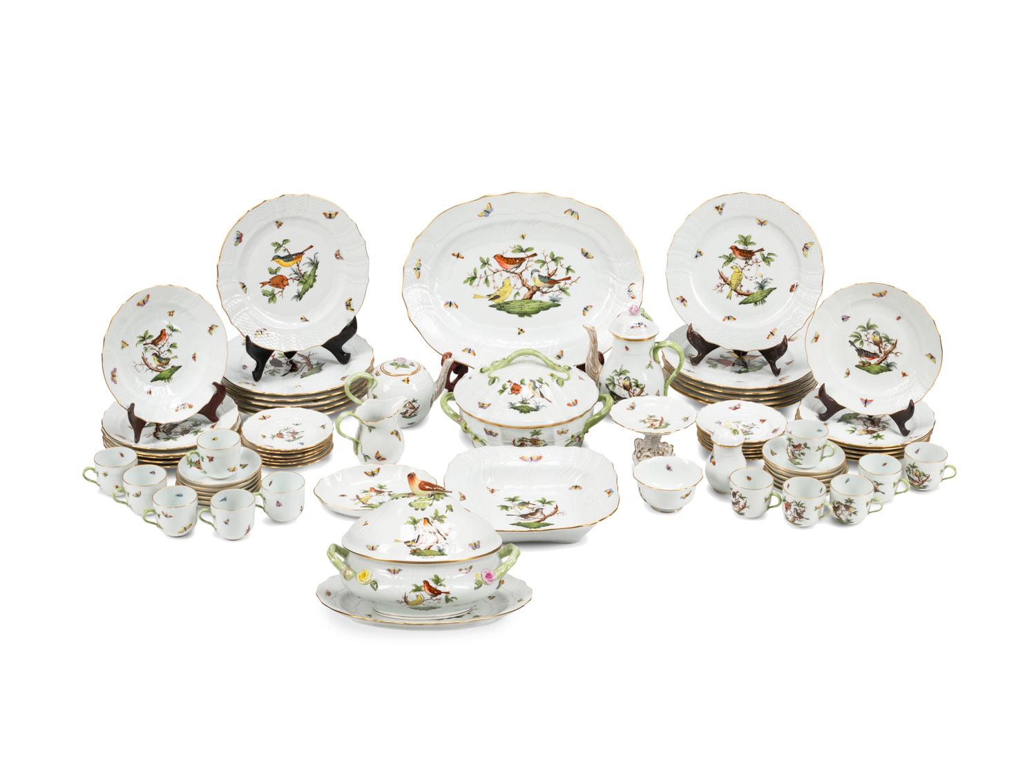 A Herend Porcelain Dinner Service