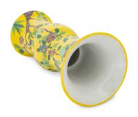 A Pair of Continental Yellow-Ground Porcelain Vases Retailed by Cartier