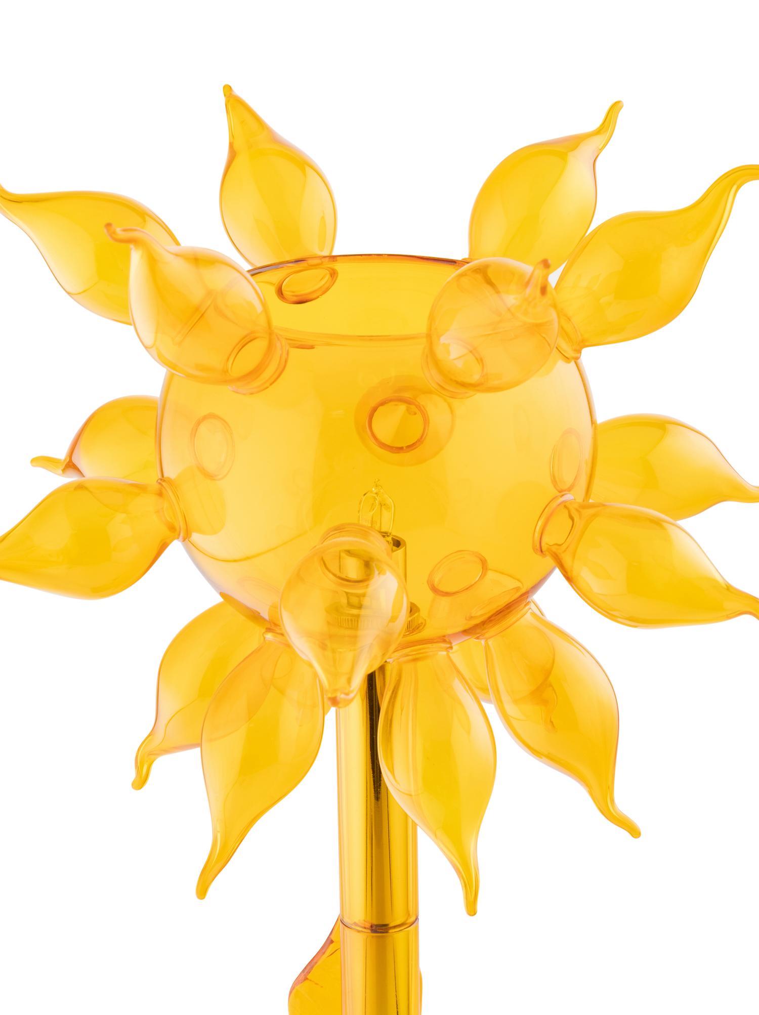 An Italian Chrome and Blown Glass Table Lamp