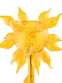 An Italian Chrome and Blown Glass Table Lamp