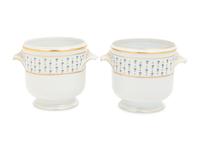 A Pair of Limoges Porcelain Cache Pots