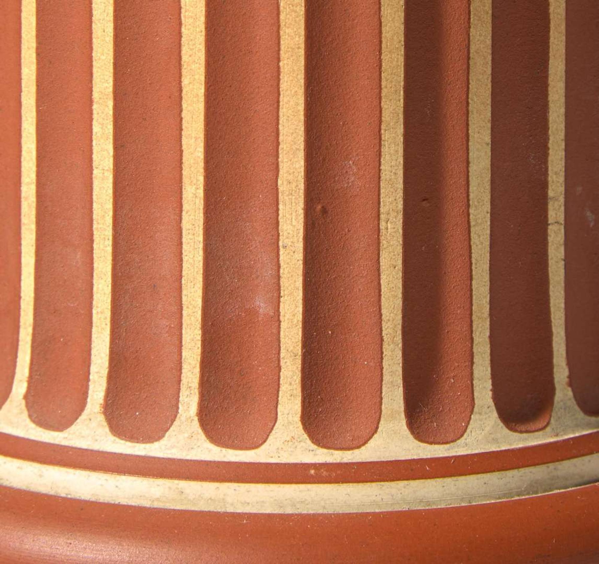 A Wedgwood & Bentley Slip Decorated Queensware Column-Form Vase UK, 1770s
