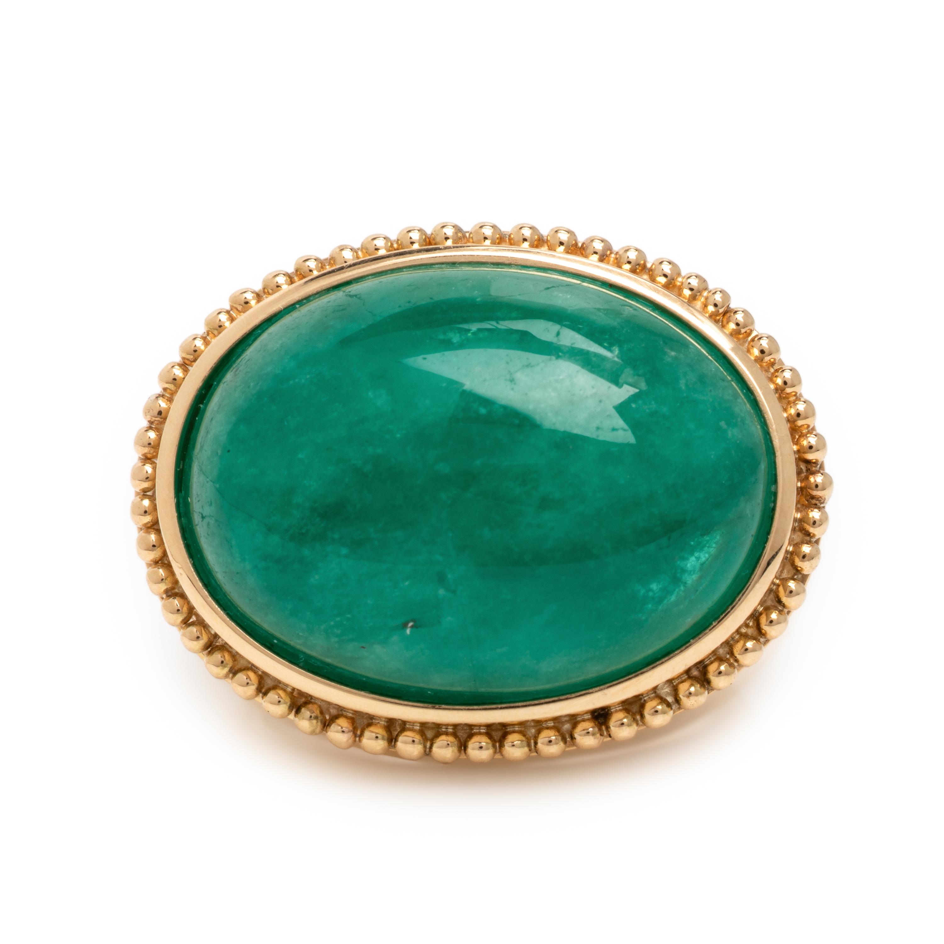 Colombian Emerald and Yellow Gold Ring